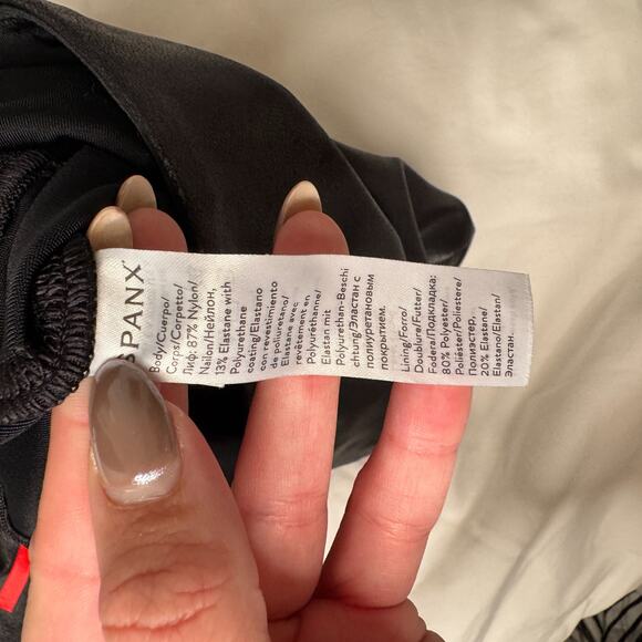 Spanx Black Faux Leather High Rise Leggings - Picture 10 of 12